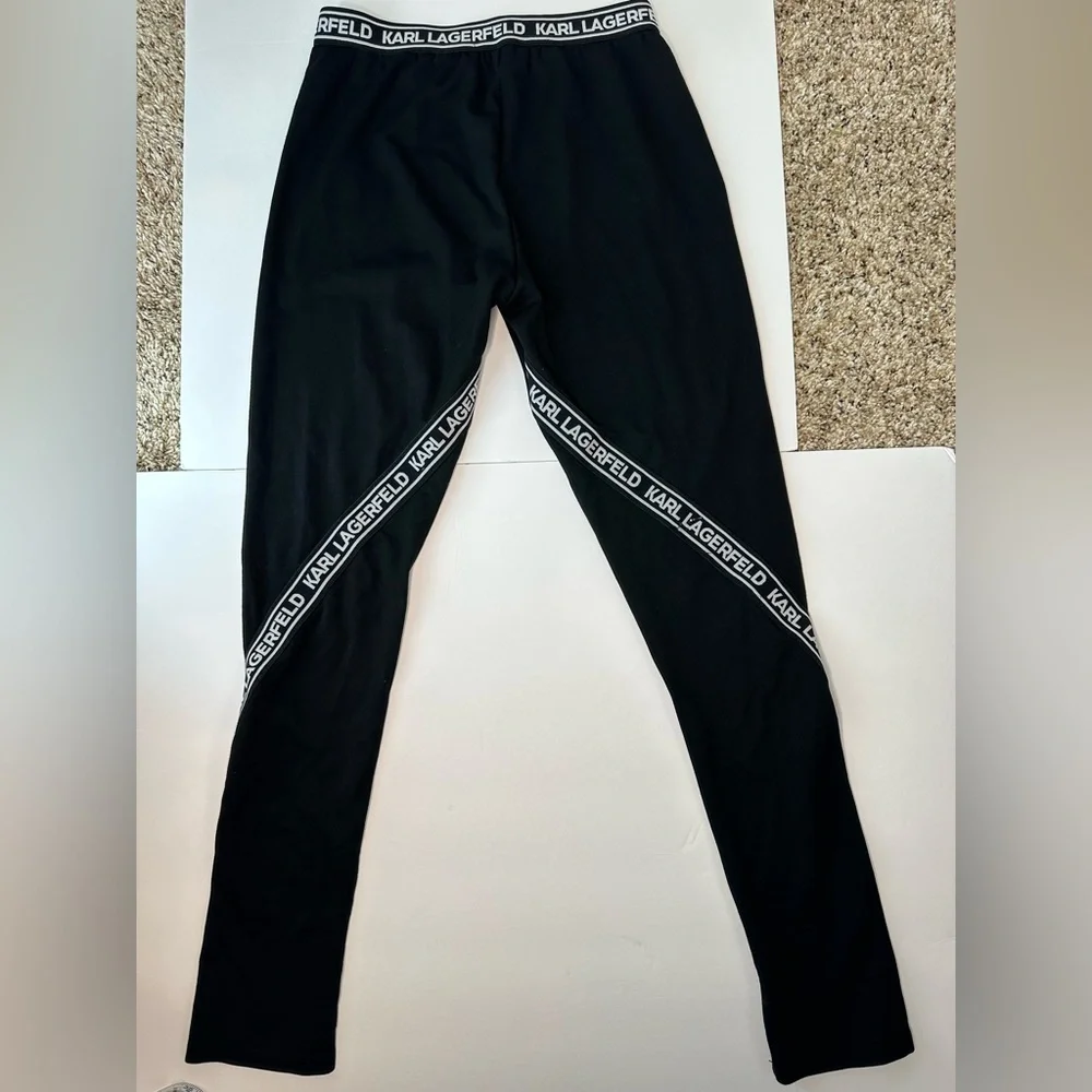 Karl Lagerfeld Kids Logo Tape Leggings – Black – Size 12 /‎ 150 cm